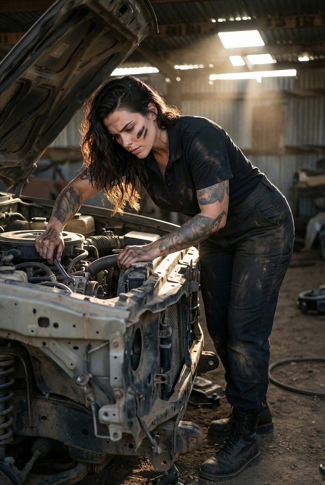 Debbie Cole never sat her down with a manual — she just let her take engines apart. “My mother didn’t teach me mechanics,” Frankie says. “She let me take things apart. That’s different.”