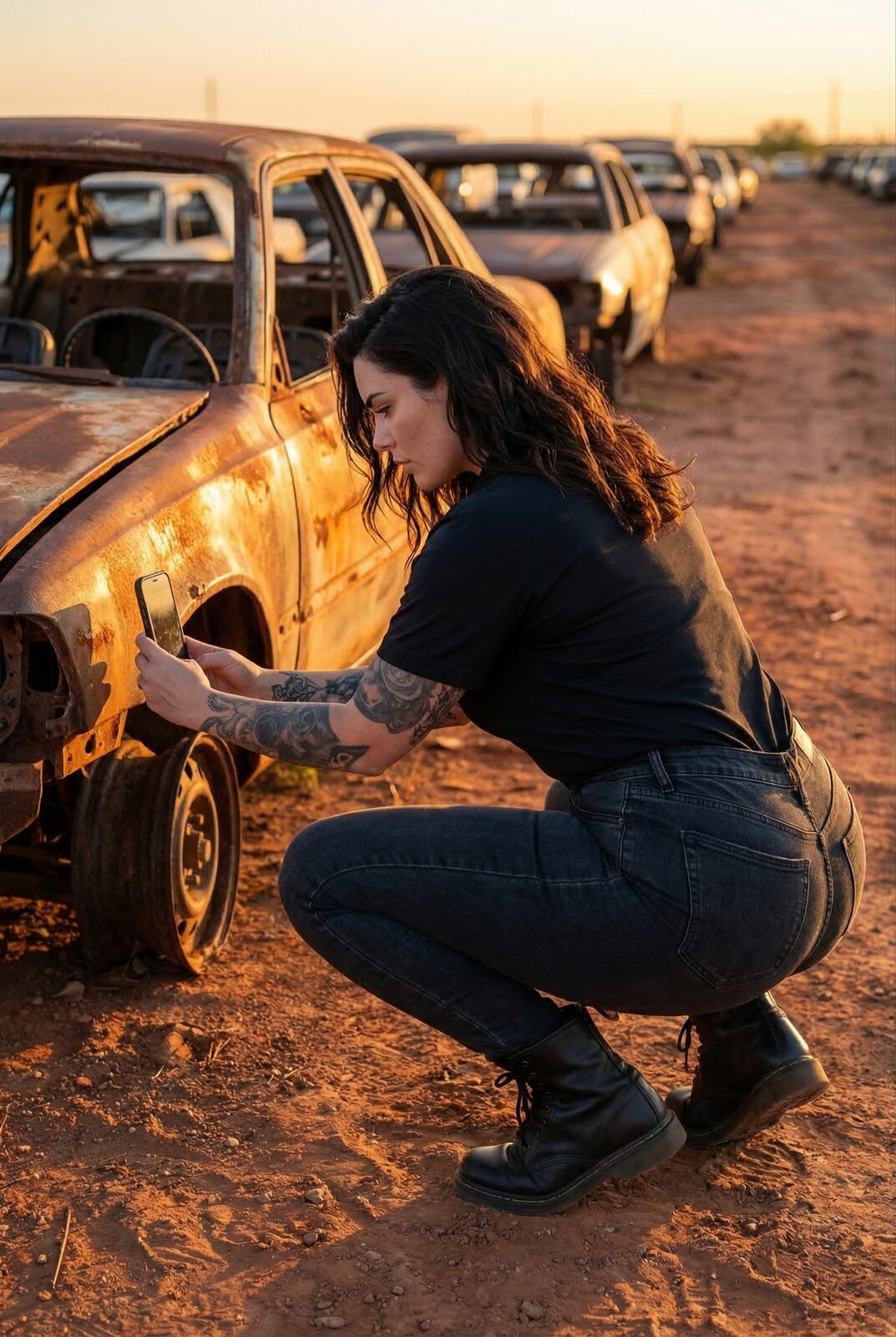 She still walks the rows hunting for interesting things, exactly like she did at eight years old. “If I can see it, I can fix it,” she says. “If I can’t fix it, it’s parts for something else.”