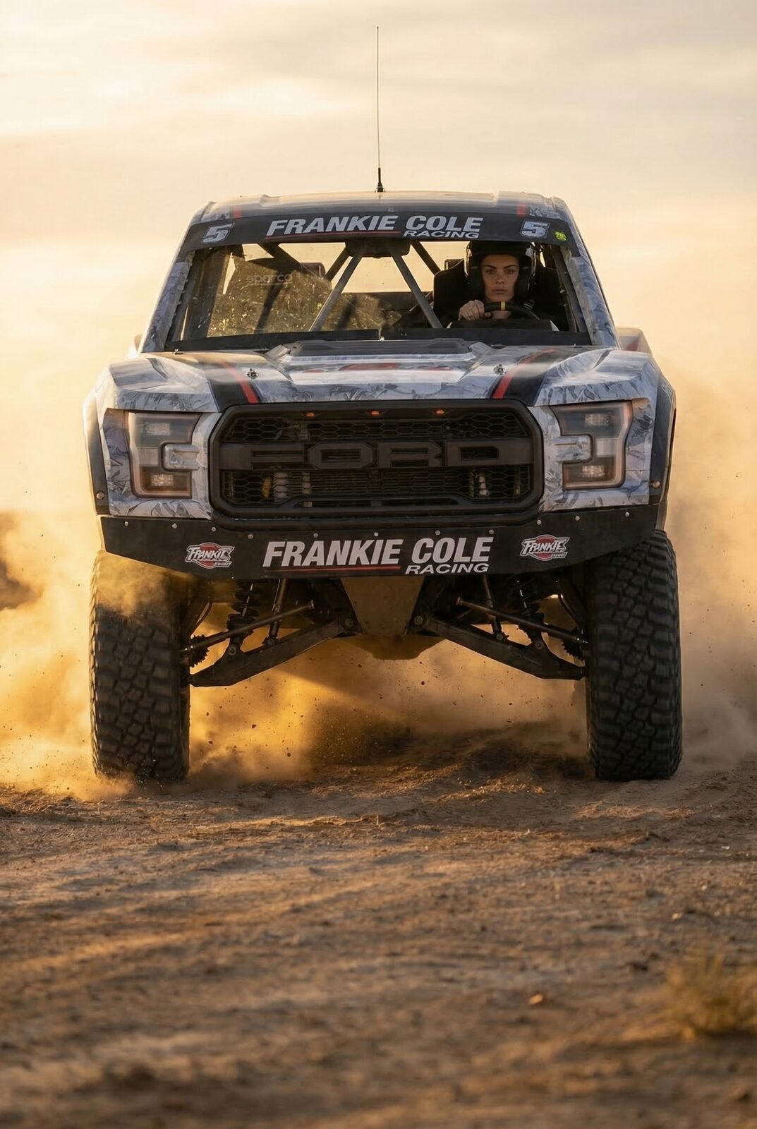 The part of the brain that asks whether something is too dangerous fires late in her; the fear arrives once she’s already in the air. “The fastest car doesn’t always win,” she says. “The driver who cares least about losing does.”