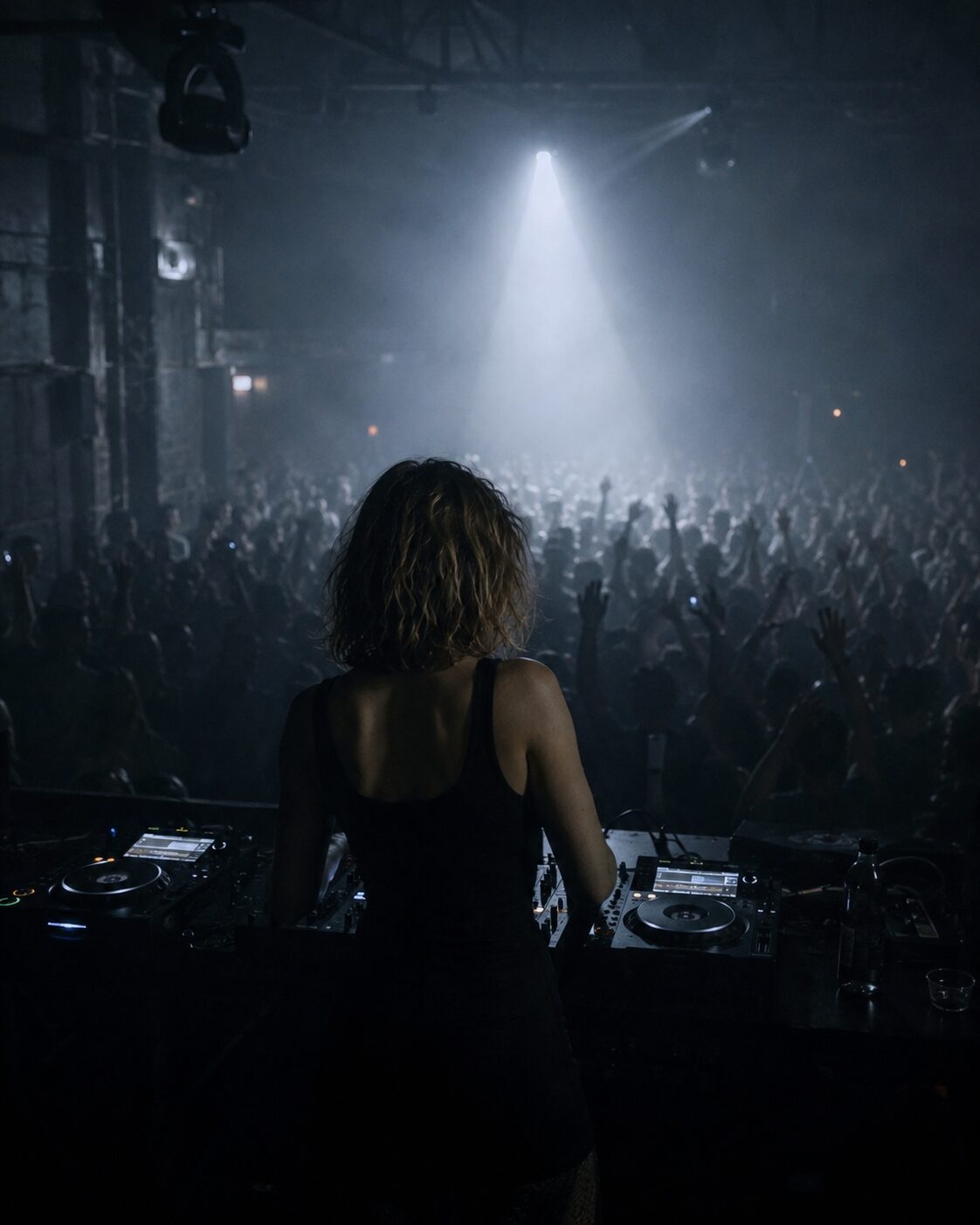 What caught her at twenty-one: a DJ moving a room of hundreds without saying a single word. Now the room is hers.
