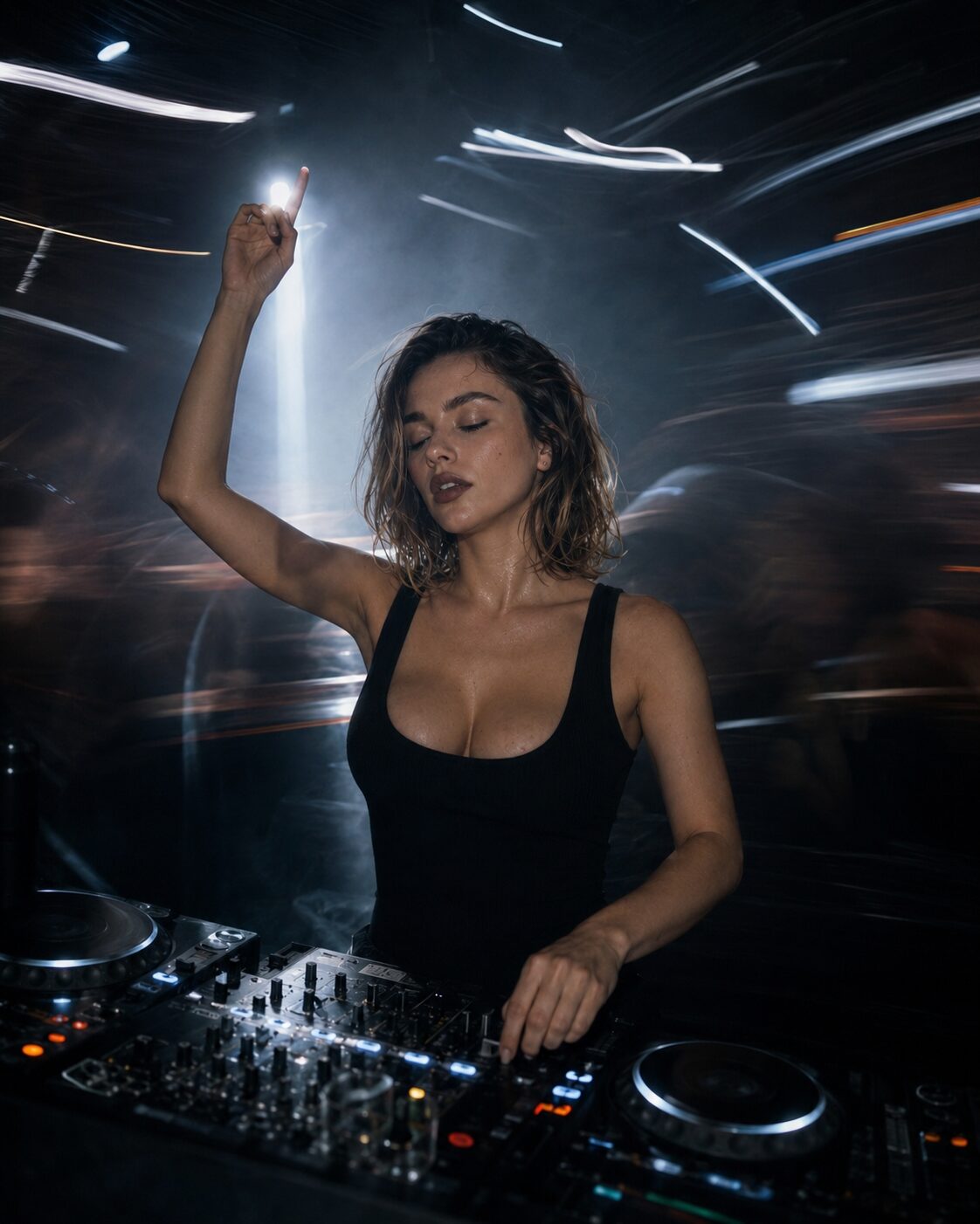 "The loudest part of a set is the second before the drop." Hand up, eyes shut, the whole room held on the edge with her.
